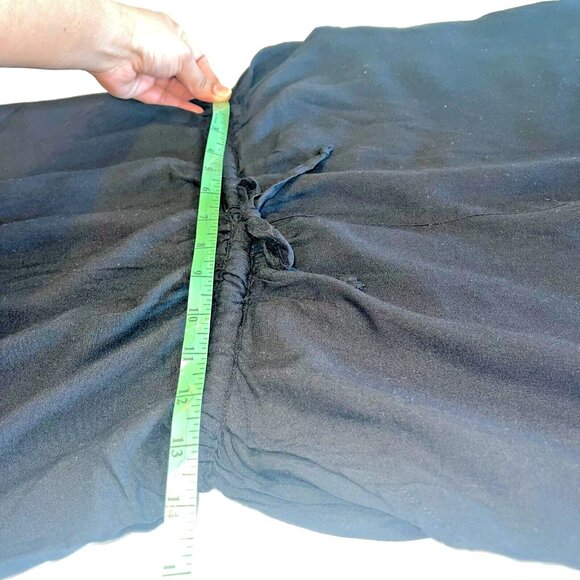 Cottinfab Black Ladies Rayon Drawstring Waist Women's 3/4th Jumpsuit Size M - Picture 9 of 10